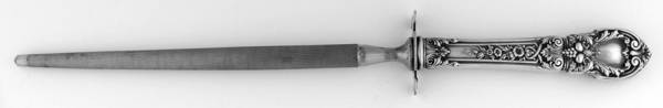 Charles II (Sterling, 1934, No Monograms) Large Steel Rod Knife Sharpener