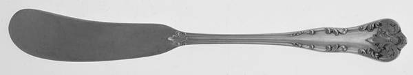 Chatelaine (Sterling, 1894) Large Flat Handle Butter Spreader