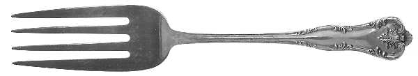 Chatelaine (Sterling, 1894) Small Solid Cold Meat Serving Fork by Lunt Silver