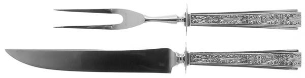Chased Classic (Sterling, 1936) Small Steak 2-Piece Carving Set w/Stainless Blade