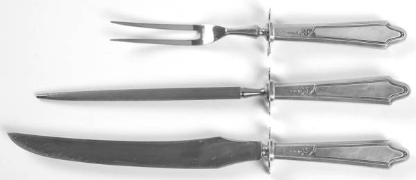 Chateau-Chateau Thierry(Sterling, 1919) Large 3-Piece Roast Carving Set w/ Stainless Blade