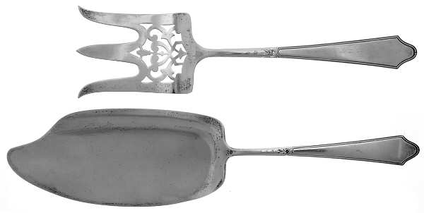 Chateau-Chateau Thierry(Sterling, 1919) 2 Piece Large Solid Fish Serving Set