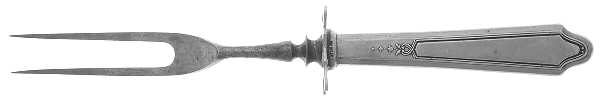 Chateau-Chateau Thierry(Sterling, 1919) Small Steak Carving Fork with Stainless Prongs