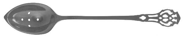 Chippendale (Sterling, 1910) Pierced Bowl Short Handle Olive Spoon