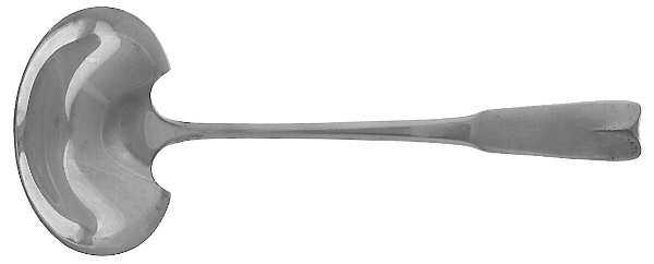 Colonial Theme (Sterling, 1964) Solid Gravy Ladle by Lunt Silver