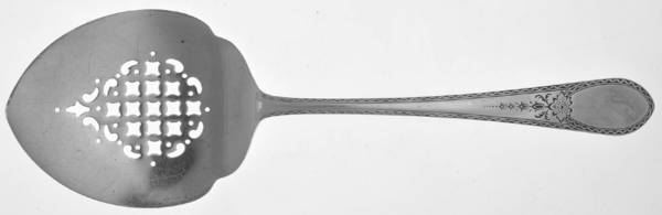 Early American-Engraved (Sterling, 1926) Large Solid Pierced Pie Knife