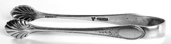 Early American-Engraved (Sterling, 1926) Small Sugar Tongs