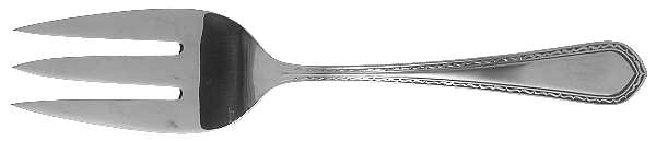 Early Colonial (Stainless, 1980) Large Solid Cold Meat Serving Fork by Lunt Silver