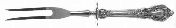 Eloquence (Sterling, 1953) Small Steak Carving Fork with Stainless Prongs