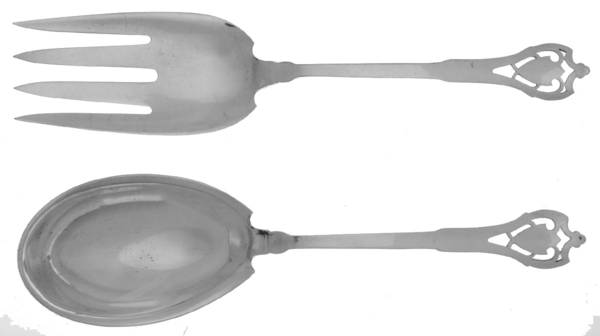 Emerson (Silverplate, 1910) (2 Pc) Solid Salad Set
