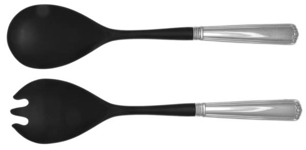 Embassy Scroll (Sterling, 1981, no monograms) Plastic Bowl 2-Piece Salad Set by Lunt Silver