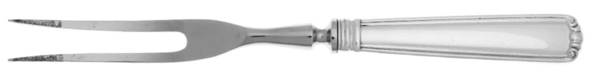 Embassy Scroll (Sterling, 1981, no monograms) Small Steak Carving Fork with Stainless Prongs