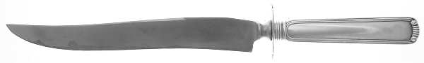 Embassy Scroll (Sterling, 1981, no monograms) Large Carving/Roast Knife StnlBl w/Sterling Guard