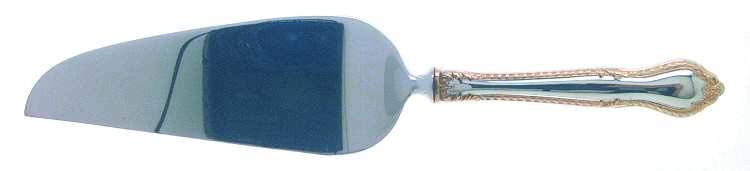 English Georgian Gold (Silverplate) Pie & Cake Server with Stainless Blade