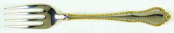 English Georgian Gold (Silverplate) Individual Salad Fork