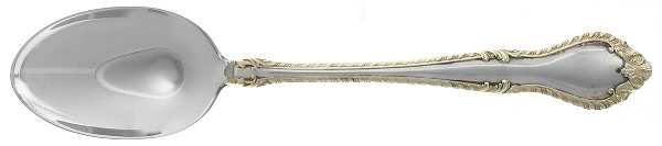 English Georgian Gold (Silverplate) Place/Oval Soup Spoon