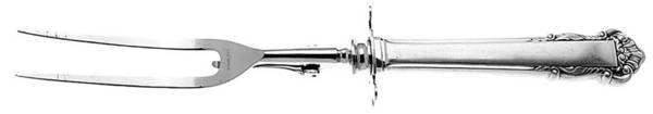 English Shell (Sterling, 1937) Large Stainless-Prong Roast Carving Fork