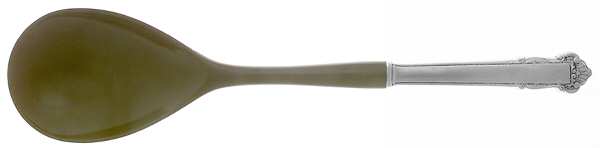 English Shell (Sterling, 1937) Salad Serving Spoon with Plastic Bowl