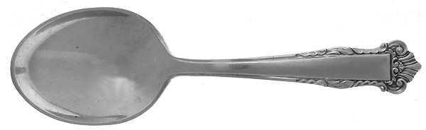 English Shell (Sterling, 1937) Straight Handle Baby Spoon