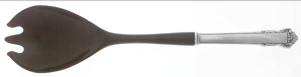English Shell (Sterling, 1937) Salad Serving Fork with Plastic Prongs