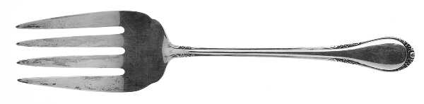 Evening Rose (Sterling, 1952) Small Solid Cold Meat Serving Fork