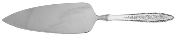 Floral Lace (Sterling, 1967) Pie Server with Serrated Stainless Blade HC