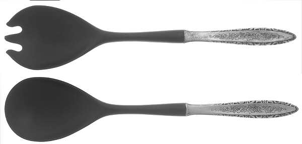 Floral Lace (Sterling, 1967) Plastic Bowl 2-Piece Salad Set