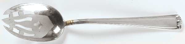 Golden Embassy Scroll (Sterling) Pierced Tablespoon (Serving Spoon)
