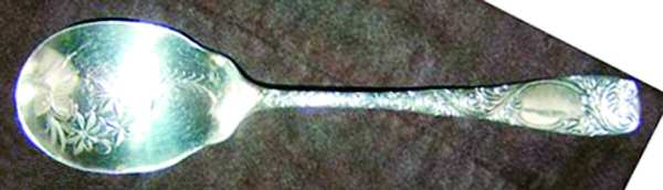 Greenfield (Sterling, 1890) Large Bright Cut Jelly Spoon