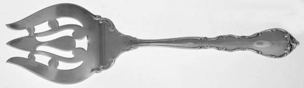 Haverford (Silverplate, 1980) Medium Solid Cold Meat Serving Fork by Lunt Silver