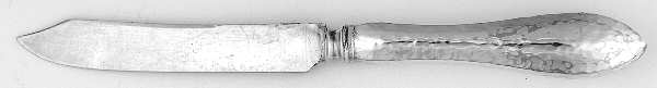 Jefferson-Hand Hammered (Sterling, 1903) Individual Fruit Knife with Silverplate Blade