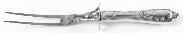 John Hancock (Sterling, 1911) Large Stainless-Prong Roast Carving Fork