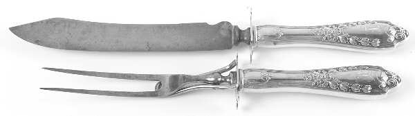 John Hancock (Sterling, 1911) Large 2-Piece Roast Carving Set w/Stainless Blade