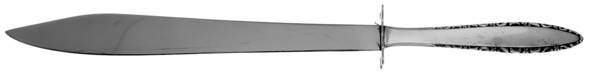 Lace Point (Sterling, 1965) Large Carving/Roast Knife StnlBl w/Sterling Guard by Lunt Silver