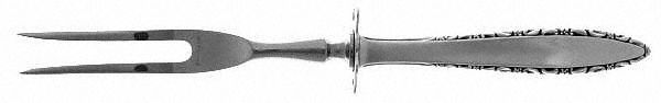 Lace Point (Sterling, 1965) Small Carving Fork W/Sterling Guard