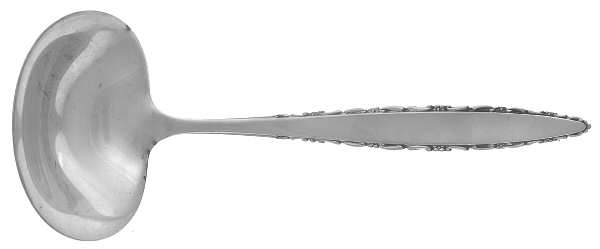 Lace Point (Sterling, 1965) Solid Gravy Ladle by Lunt Silver