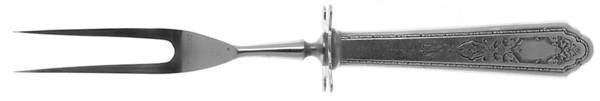 Mary II (Sterling, 1923) Small Steak Carving Fork with Stainless Prongs by Lunt Silver