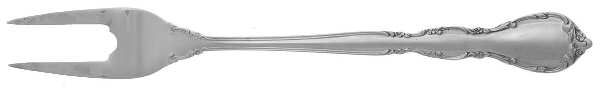 Mignonette (Sterling, 1960, No Monograms) Short Handle Pickle/Olive Fork by Lunt Silver