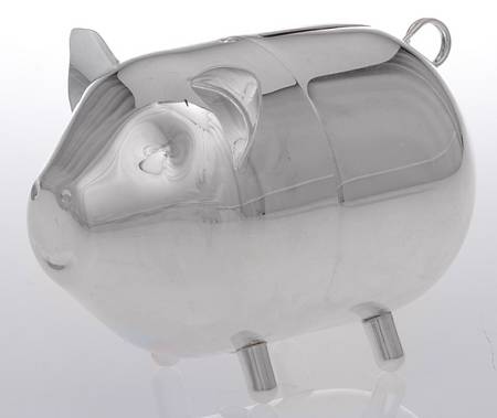 Silverplate Hollowware Piggy Bank