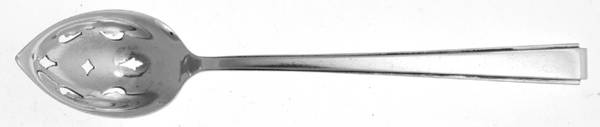 Modern Classic (Sterling, 1934, No Monos) Pierced Bowl Short Handle Olive Spoon