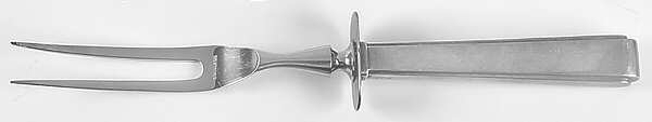Modern Classic (Sterling, 1934, No Monos) Large Stainless-Prong Roast Carving Fork