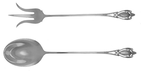 Monticello (Sterling, 1908) 2 Pc Large Lettuce Serving Set