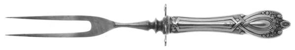 Monticello (Sterling, 1908) Small Carving Fork W/Sterling Guard