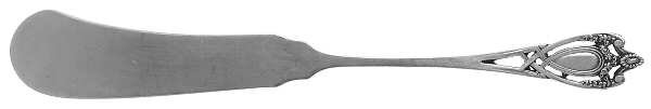 Monticello (Sterling, 1908) Large Flat Handle Butter Spreader