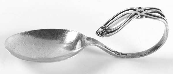 Monticello (Sterling, 1908) Curved Handle Baby Spoon