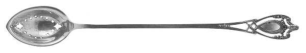 Monticello (Sterling, 1908) Pierced Bowl Long Handle Olive Spoon