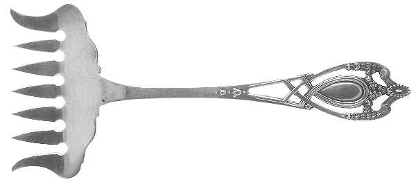 Monticello (Sterling, 1908) Large Solid Tined Sardine Serving Fork