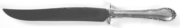 Modern Victorian (Sterling, 1941, No Monos) Large Carving/Roast Knife StnlBl w/Sterling Guard