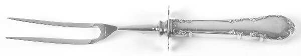 Modern Victorian (Sterling, 1941, No Monos) Large Stainless-Prong Roast Carving Fork