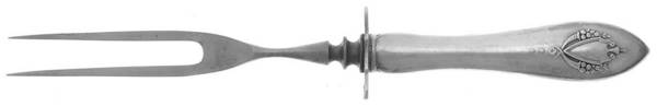Mount Vernon (Sterling, 1905) Small Steak Carving Fork with Stainless Prongs